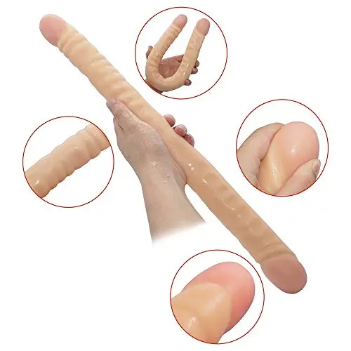Wjvnbah Massager for Women 46 cm Double Sided Big Toy Real Feel Soft Flexible Double Head Massage Massager for Women Wjvnbah Massager for Women 46 cm Double Sided Big Toy Real Feel Soft Flexible Double Head Massage Massager for Women