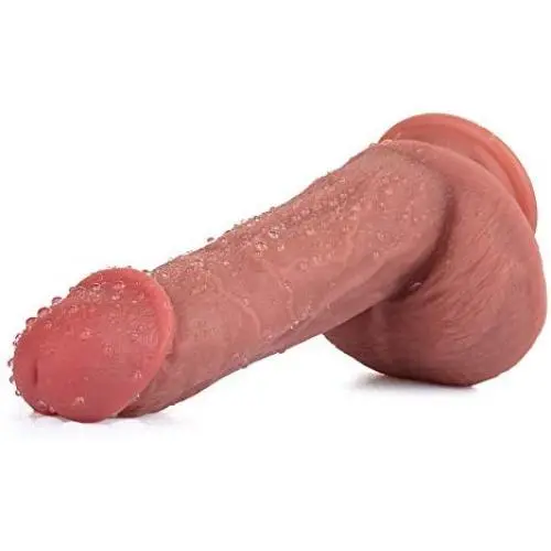 Double Layered Realistic Dildo for Adults, SXOVO 8.27 inch Sex Toys Liquid Silicone Dildo with Hands-Free Suction Cup for Women Sex Fun, Fake Penis for Vaginal G-spot and Anal Massager Double Layered Realistic Dildo for Adults, SXOVO 8.27 inch Sex Toys Liquid Silicone Dildo with Hands-Free Suction Cup for Women Sex Fun, Fake Penis for Vaginal G-spot and Anal Massager
