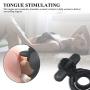Vibrating Penis Ring with Tongue, Male Cock Ring & Clitoral G-Spot Bullet Vibrator Clitoris Stimulators Powerful Sex Toys for Couple Prolong Sexual Pleasure Rechargeable (Black) Vibrating Penis Ring with Tongue, Male Cock Ring & Clitoral G-Spot Bullet Vibrator Clitoris Stimulators Powerful Sex Toys for Couple Prolong Sexual Pleasure Rechargeable (Black)