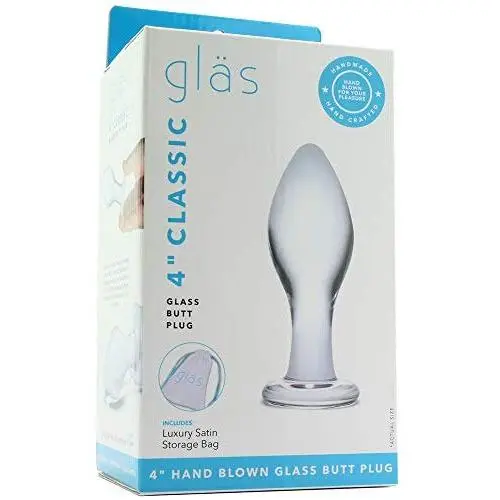 Hustler 4" Classic Glass Butt Plug Hustler 4" Classic Glass Butt Plug