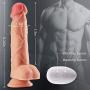 Thrusting Dildo Vibrator for G-spot Stimulation, Realistic Telescopic Penis with Rotation and Heating, Fondlove Wireless Automatic Anal Dildos Suction Cup Sex Toy for Women and Couples