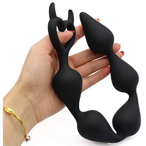 Toysdance 36 * 3.5cm Large Anal Balls Sex Toy Silicone Flexible Butt Plug Beads