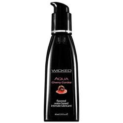 Wicked Lubes Sensual Care Aqua Lubricant, Cherry Cordial, 2 Fluid Ounce
