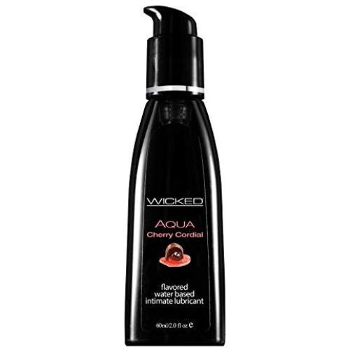 Wicked Lubes Sensual Care Aqua Lubricant, Cherry Cordial, 2 Fluid Ounce