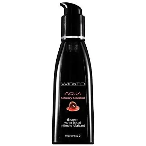 Wicked Lubes Sensual Care Aqua Lubricant, Cherry Cordial, 2 Fluid Ounce Wicked Lubes Sensual Care Aqua Lubricant, Cherry Cordial, 2 Fluid Ounce