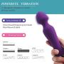Electric Heating Vibrator Magic Wand Massager, Waterproof Cordless Rechargeable Handheld G Spot Clitoris Vibrator, Built in Turbo Mode with 7 Powerful Vibration, Perfect for Couples, Women (Purple)