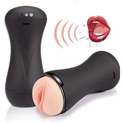 Aivrobta Deluxe Pussy Ass Masturbator-Male Masturbator Toys with Dual Deep Vagina & Anal 3D Realistic Tunnels-4.63 Pounds Lifelike Ass for Adult Masturbation (Black Masturbator)