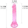 HUOLA Realistic Waterproof Shaft with Suction Cup Base Toy with Balls Realistic Dildos, Suction Cup Dildos 5.91 Inch Cock Dildos Handsfree Suction Cup Adult Sex Toy for Vaginal, G-Spot,Anal Play