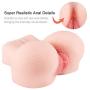 Pussy Ass Masturbator for Male, 3D Realistic Butt Vagina and Anal Stroker for Couples Men Masturbation, Silicone Virgin Anus Love Doll with 2 Hole (5.6 pounds)