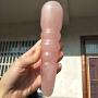 7 inches Rose Quartz Crystal Massage Wand Spiral Shape Yoni Pleasure Wand