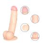 JSCRlove 8.3 Inch Ðíldɔ Lifelike Realistic Dual Density Toy Real Feel Happy Toy with Strong Base Women Dresses