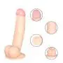 JSCRlove 8.3 Inch Ðíldɔ Lifelike Realistic Dual Density Toy Real Feel Happy Toy with Strong Base Women Dresses