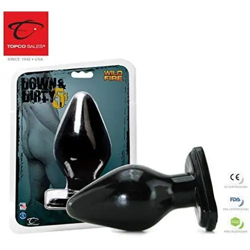 Topco Sales Down Dirty 5 1/2" Butt Plug, Black Topco Sales Down Dirty 5 1/2" Butt Plug, Black