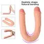 18.1Inch Double Sided Big Toy Real Feel Soft Flexible Double Head Ďîldɔ Relax Waterproof Massager for Women