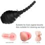 Enema Bulb Anal Cleaner 380ml Black Silicone Anal Vaginal Shower Douche System for Men Women Sexbaby