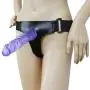 WXY 7.87" Black Male Men Hollow Strap-Lifelike Silicone Massager