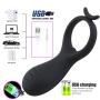 Lfcmf Multiple Speed Waterproof USB Rechargeable Easy to Clean Massage Tools Male Ring Massage with Remote Control Toys for Men and Couples