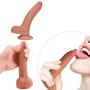 Realistic Dildo for Beginners with Flared Suction Cup Base for Hands-Free Play,Fake Penis Adult Sex Female Massage Masturbation Toys(felsh)
