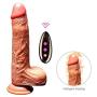 Wushuangyu Huge Vibratòr with Textured Skin for Women Vibrating Private Play - 10 Telescopic Modes, Heating, Wireless Remote Control, USB Charging - Vibrant Toy