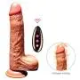 Wushuangyu Huge Vibratòr with Textured Skin for Women Vibrating Private Play - 10 Telescopic Modes, Heating, Wireless Remote Control, USB Charging - Vibrant Toy