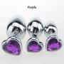 Sunnylela Stainless Steel Diamond Amal Plug- Heart Shape Metal Health Six-Toys for Men Women