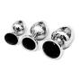 Batyuery 3 Pcs Crystal Amal Plug Round Shaped Base with Jewelry Butt Six Kit for Men Amal Play