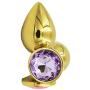 NewMaxer 3PCS Golden Stainless Steel Metal Anal Plug Diamonds Metal Plated Jeweled Sexy Anal Stopper