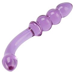 AKStore Crystal Glass Dildo Anal Beads Anal Plug Butt Plug Masturbation Personal Massager G-spot Stimulation Sex Toy for Male/female/couple/lovers