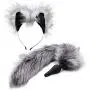 Tailz Grey Wolf Tail Anal Plug and Ears Set Tailz Grey Wolf Tail Anal Plug and Ears Set