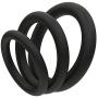 Super Soft Black Cock Ring Erection Enhancing 3 Pack by Lynk Pleasure Products, 100% Medical Grade Pure Silicone Penis Ring Set for Extra Stimulation for Him - Bigger, Harder, Longer Penis