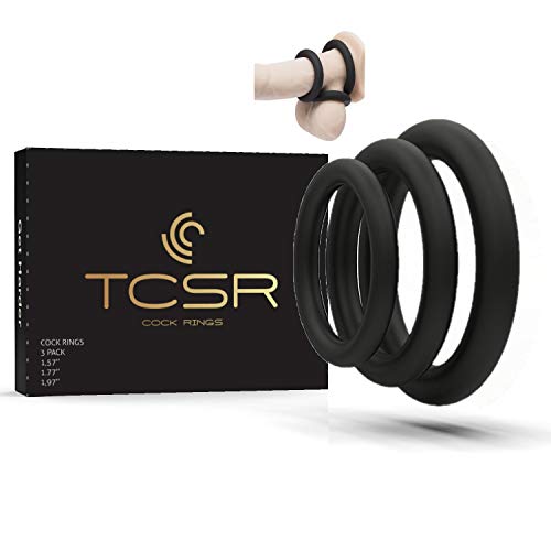 TCSR Super Soft Silicone Cock, Penis Ring For Male - 3 Different Size - For Better Sex, Stronger Erections & Better Blood Flow TCSR Super Soft Silicone Cock, Penis Ring For Male - 3 Different Size - For Better Sex, Stronger Erections & Better Blood Flow