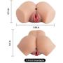 Masturbator Sex Doll with Big Ass Tight Canals for Men Masturbation Vagina Anal Sex, PALOQUETH 3D Realistic Masturbator with Soft Material Dual Ends for Stimulating Suction