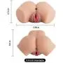 Masturbator Sex Doll with Big Ass Tight Canals for Men Masturbation Vagina Anal Sex, PALOQUETH 3D Realistic Masturbator with Soft Material Dual Ends for Stimulating Suction