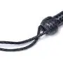 BARE SUTRA Premium Handmade : Genuine Real Leather : Long Bull Crop Spanking Whip Blue Braided Plait Handle Hand Wrist Strap 6 ft