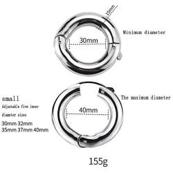 YQYAH Male Stainless Steel Penis Cock Ring Enhancer Ring Testes Weight Bearing Mens Metal Device Toys Sex Toys for Men,S