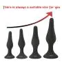 Hisionlee Sexy Toys 4PCS Anal Plug Set Medical Silicone Sensuality Anal Toys(Black) Hisionlee Sexy Toys 4PCS Anal Plug Set Medical Silicone Sensuality Anal Toys(Black)