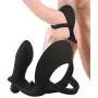 Sexbaby Vibrating Erection Enhancing Cock Ring and Anal Butt Plug Combo, 10 Frequency Prostate Massager Sex Toys for Man Incredible Orgasms