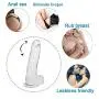 Female 8 inch Transparent Wand Body Relax Massage with Strong Suction Cup Flexible Toy
