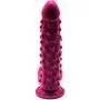 FAAK Silicone Bumpy Dildo G-Spot Novelties Female Masturbator Soft Flexible Adult Toy Cock with Suction Base Waterproof (Pink)
