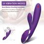 Fellowxi Heating Dual Vibrator Silicone Heating Dildo Erotic Sex Toys for Women,Rechargeable Vibrator G spot AV Magic Wand,Powerful G Spot Clitoris Stimulator Adult Sextoys