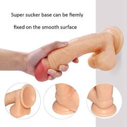 JSCRlove 8.66 Inch Realistic Ultra Soft-Ďîldɔ Realistic Dual Density Toy with Suction Cup for Hand-Free Play Flesh Women Socks