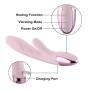 AUXFUN Waterproof Rabbit Vibrator with Heat, Rechargeable Silicone Personal Massager Dual Motor 10 Speed for Woman