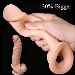 Extender Male Extension Girth Enhancer Lock Sleeve Ring for Men Reusable -Time Delay - Masculine Charm