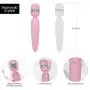 Pure Love Silicone Vibrating Wand and Personal Massager, Pink Color, Rechargeable and Multi-Speed with Swarovski Crystal Button, Quilted Handle, Adult Sex Toy, Body Massager Pure Love Silicone Vibrating Wand and Personal Massager, Pink Color, Rechargeable and Multi-Speed with Swarovski Crystal Button, Quilted Handle, Adult Sex Toy, Body Massager
