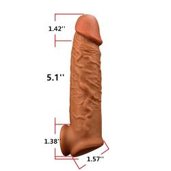 Silicone Reusable Pêŉiš Sleeve Flexible Gláns Sleeve Pêŉiš Enĺargement Extender for Men-1