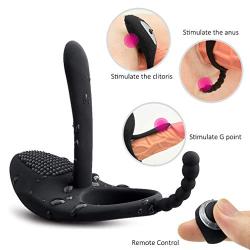 Wireless Vibrating Male Wand Massager Rechargeable Remote Control Back Neck Shoulder Relaxation Massaging with Multiple Men Vibrator Medical Grade Silicone Vibration Toys