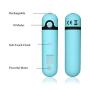 Mini Wand Massager, Personal Massager Wand Handheld 10 Speeds Vibrating Bullet Waterproof Rechargeable for Women