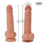 Realistic Dildo for Women with Flared Suction Cup Base Adult Sex Toys for Hands-Free Play, 9 Inch Silicone Dildo Penis Dong for Vaginal G-spot and Anal Play (Brown)