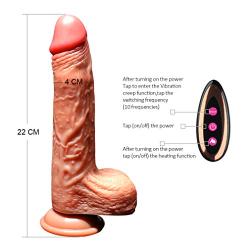 Powerful Huge-Vibratòr with Swinging Vibrating Suction Cup Hands Free Play for Women Intelligent Heating Women Six T?ys Waterproof Silicone,T-Shirt