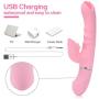 Qhufnng 8 Frequency Rabbit Toy for Women Waterproof Electric Shock Magic Wand Funny Toys Women Best Gift for Travel Pink